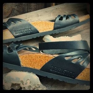 Birkenstock Palma 38 Narrow HTF RARE Black Leather